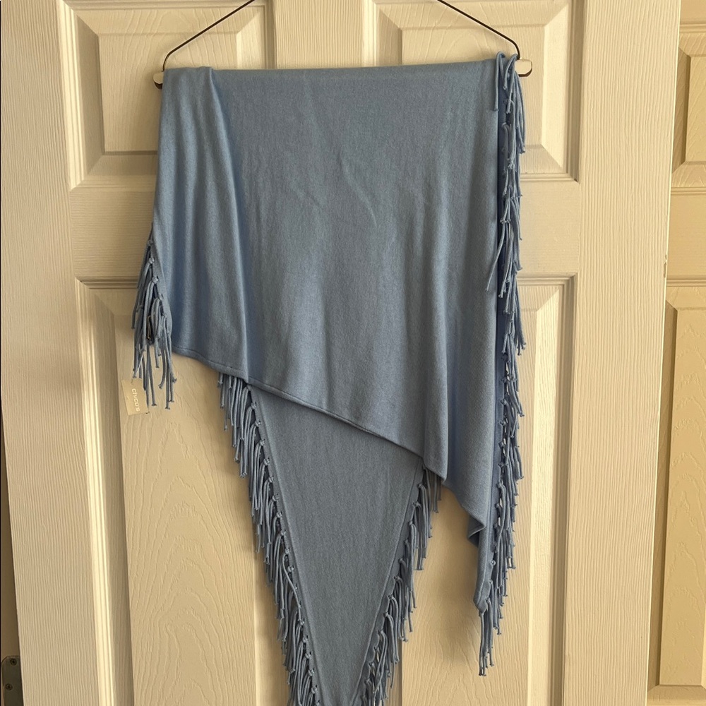 Elegant Blue Fringe wrap new !
